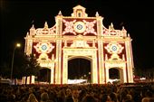The grande Portada, pictured here, is lit with 20,000 lightbulbs during La Alumrada, or “The Lighting.” With a flick of the switch, this marks the beginning of the week-long celebration known as Fería de Abríl.: by josiehogg, Views[298]