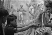 The base of  Idol making for Durga Pooja(a festival), in Bengal, India : by journalbook, Views[456]