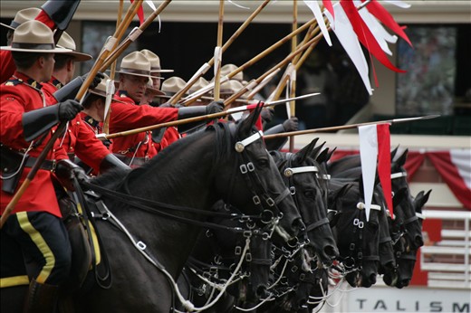 The Royal Canadian Mounted Police show their skills