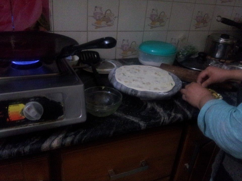 Making of Chicken Cheese Naan