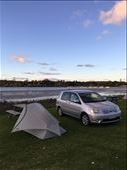 My set up in the Waitangi Holiday Park looking out at the water: by joyaroundtheworld, Views[187]