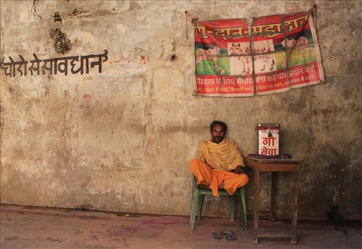 Serious and impenetrable in the Monkey Temple
