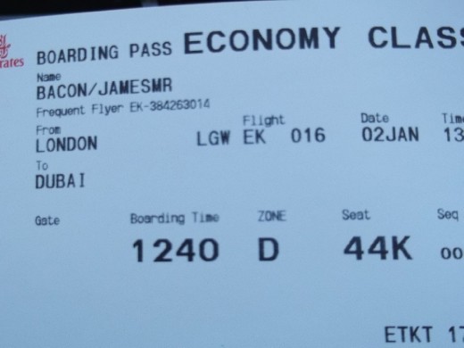 Ticket to Dubai