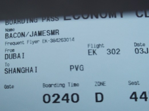Ticket to Shanghai