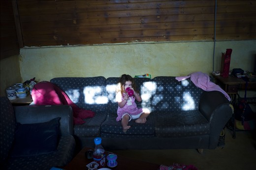 An Israeli settler whose house was built illegally