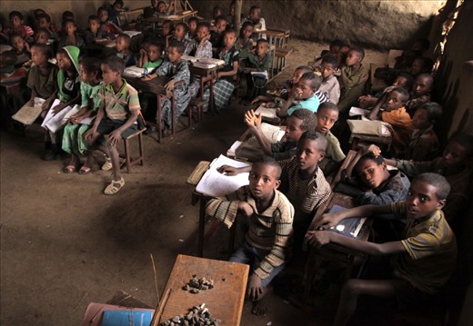 Mathematics lesson in Hamusit Primary School Cluster Resource Center.
