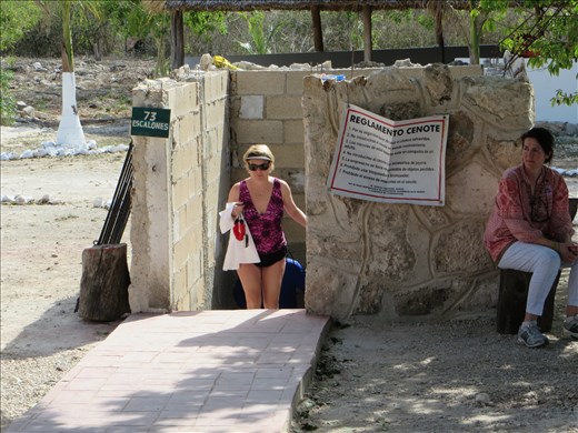 Cenote entry from ground level - Valladolid