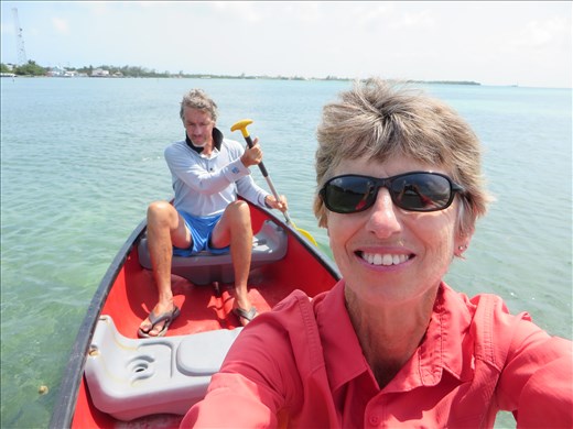 Selfie - canoeing - Caye Caulker