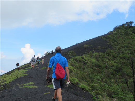 Hiking away from Pacaya volcano