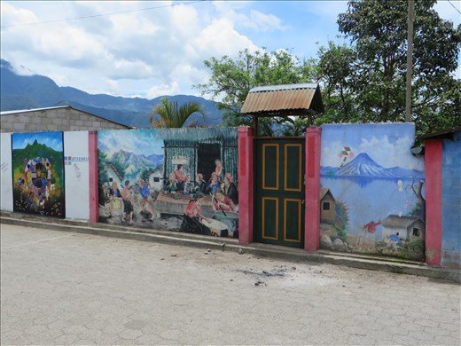 San Juan La Laguna (nearby) - murals on houses