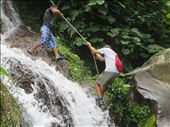 Juayua - Gary going down the waterfall as did I: by jugap, Views[333]