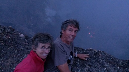 Leon - On edge of Volcano Teclia crater - dusk