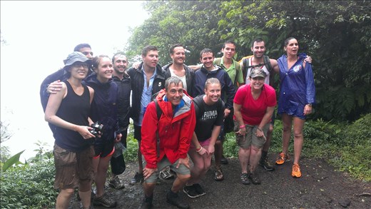 Hiking group - wet thru - La Fortuna