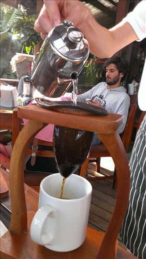 Coffee served up Costa Rican style at the table