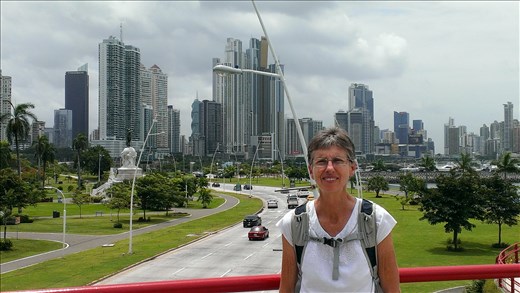 View from overhead walkway - Panama City