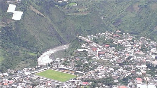 Banos - view from up on mountain side