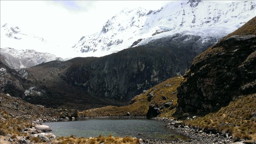 view of hike area up to Laguna 69 - near Huarez