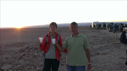 Atacama desert - Pisco sour at sunset