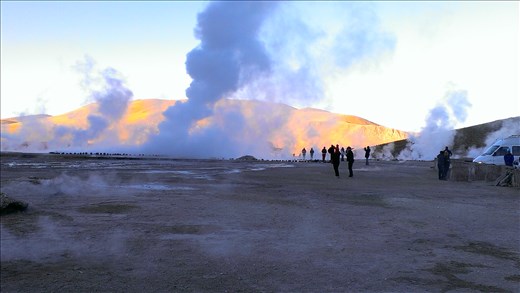 San Pedro - Geysers del Tatio nearby - sunrise