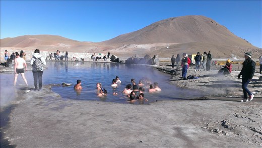 San Pedro - Geysers del Tatio nearby - hot spring pool.