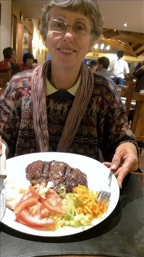 Our first steak in Argentina