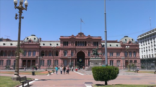 Pink house -Buenos AIres - where Eva Peron gave  balcony speech
