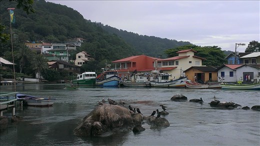 River that empties into sea at Bacca da Lagoa