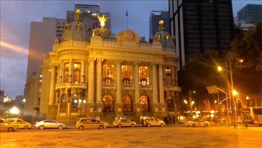 Rio - Teatro Municipal at night