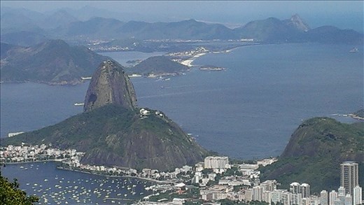 Rio - view of Sugarloaf mtn from top Cristo Redentor