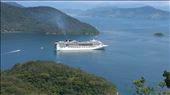 Ilha Grande - view from  hill above Abaaco - cruise ship in harbour: by jugap, Views[129]