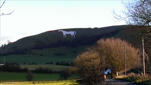 Westbury - chalk horse in hillside