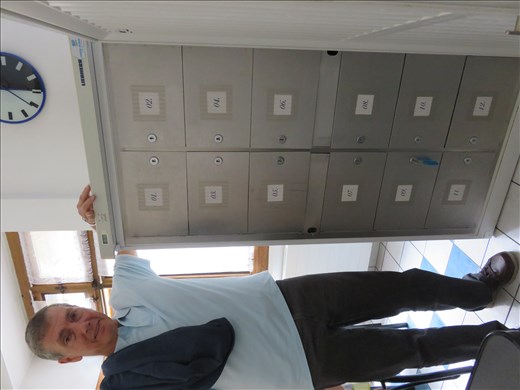 Geneva - Hotel Guest Kitchen Fridge - locked box for each guest,No 9 is ours.