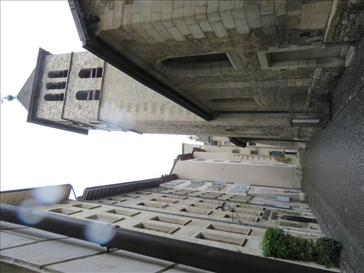 Geneva - streetscape with cathedral bell tower