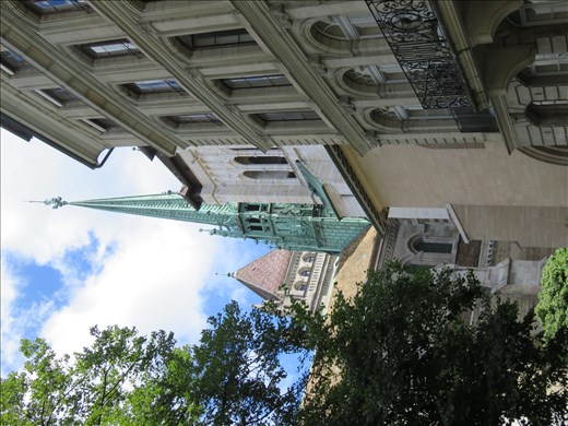 Geneva - view of cathedral towers (different eras)