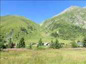 Looking back up to Col de Tricot  - about 4pm.A/noon tea at cafe in foreground: by jugap, Views[337]