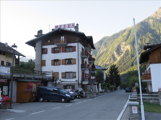 Courmayeur - our evening dining option - pizza,pasta