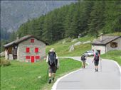 Walking along swiss valley floor to hotel: by jugap, Views[473]