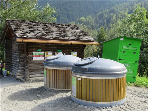 Village communal rubbish & recycling area.Little 