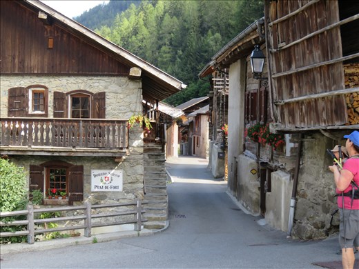 Walking thru swiss village