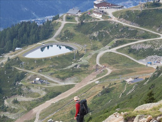 Hiking down from Lac Blanc & up to La Flegere -1877m