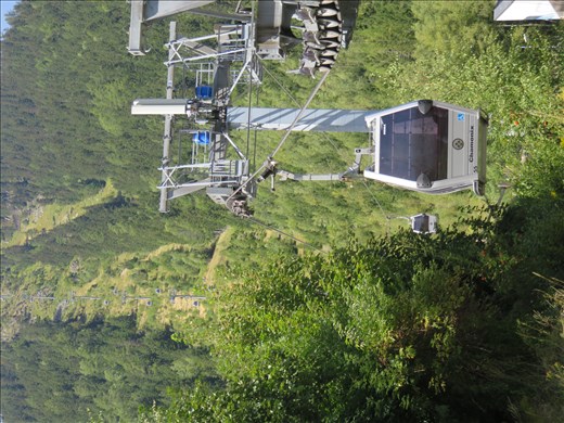 Our second cable car down - 2075m to Chamonix - 