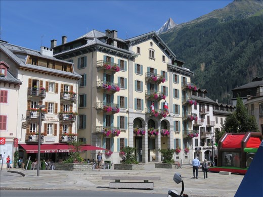 Chamonix square - outside tourist info
