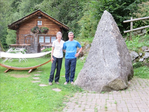 Outside hotel Les Houches  where we started our hike of TMB