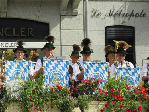 German Band from Partenkirchen in a square - sunday - market day
