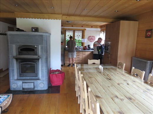 B/fast area,Kitchen (could use at night) Wood burner (for winter guests)