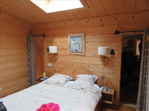 Our room - bathroom thru left curtain;2nd bedroom thru rt curtain