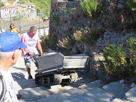 Vernazza - moving anything up and down steep narrow twisty streets