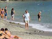 Monterosso - Gary (lt blue shirt) paddling on 