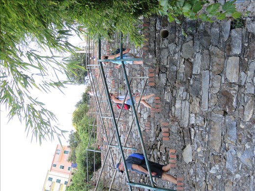 Corniglia - some of the 370 steps up to twon