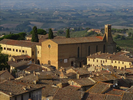 San Gimignano - looking down on part of town from viewpoint in town